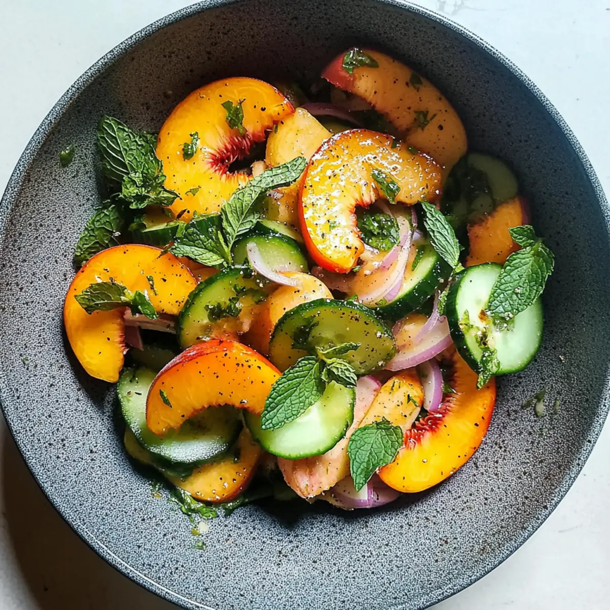 Gorgeous Peach Salad That’s Perfect for Hot Summer Days