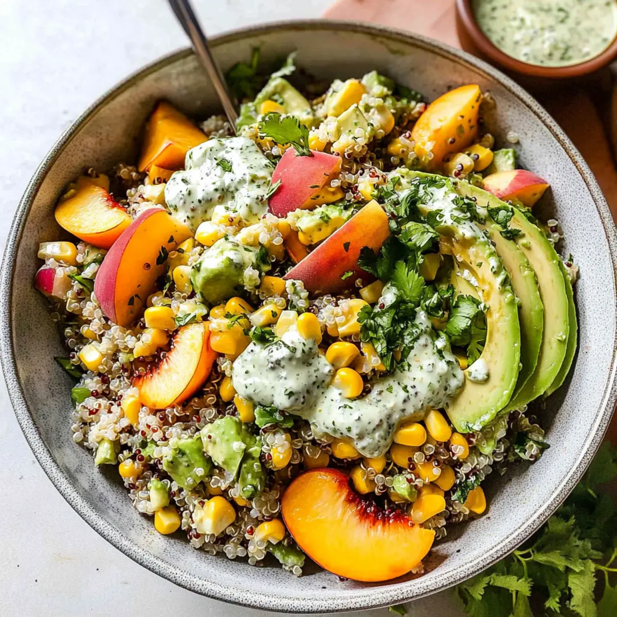 Fresh Peach and Corn Quinoa Salad for Summer Bliss