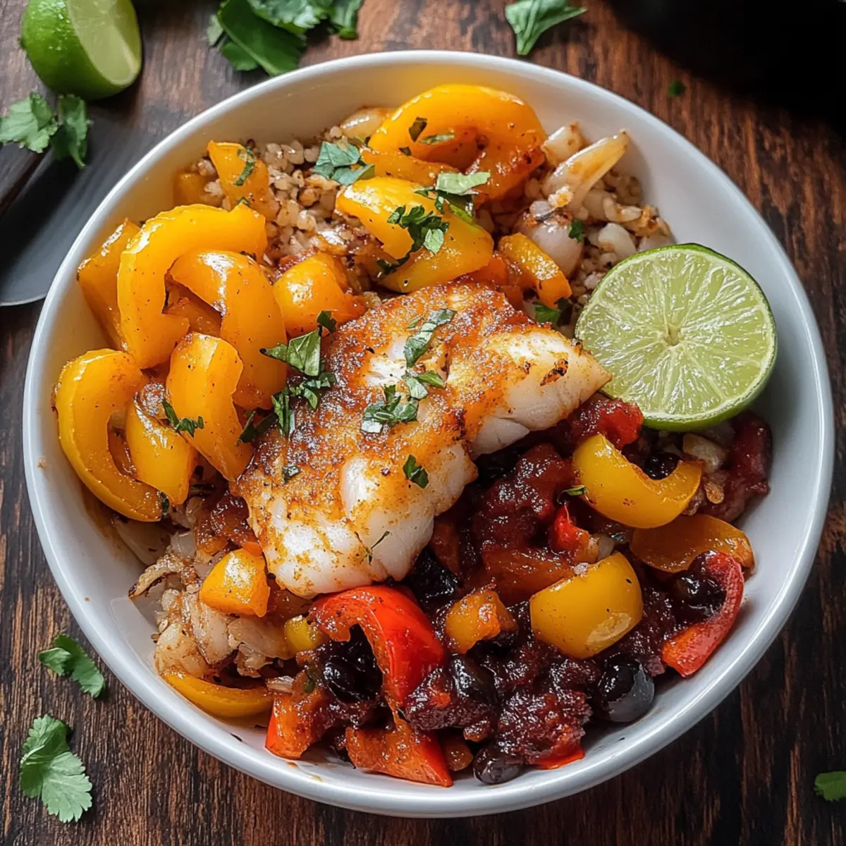 Savor Smoky Chipotle Baked Cod with Jammy Peppers Tonight