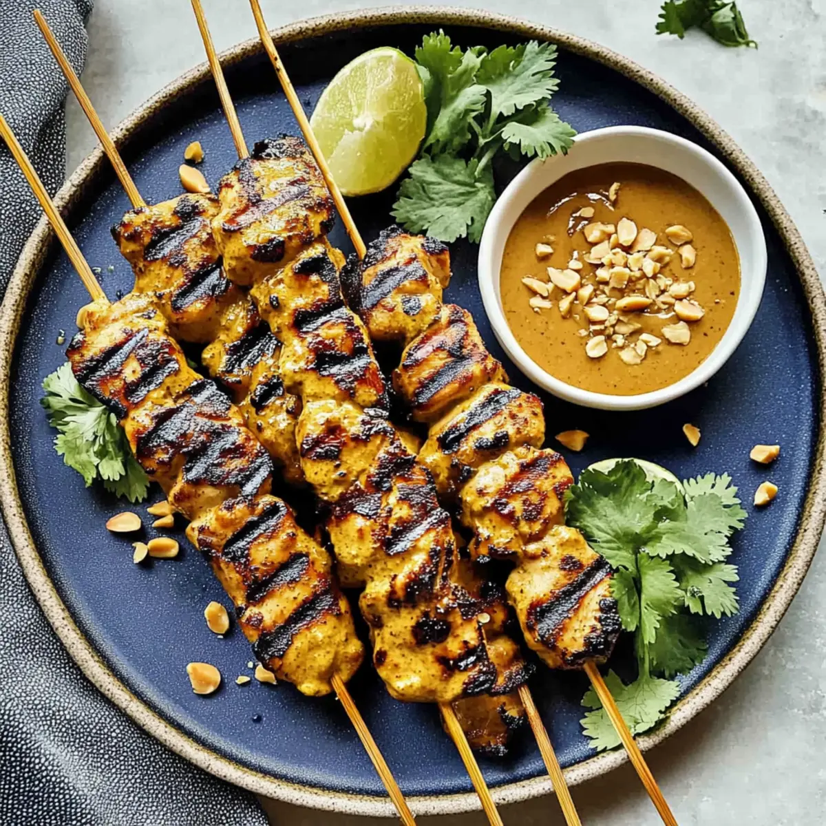 Savory Chicken Satay with Irresistible Peanut Sauce Delight