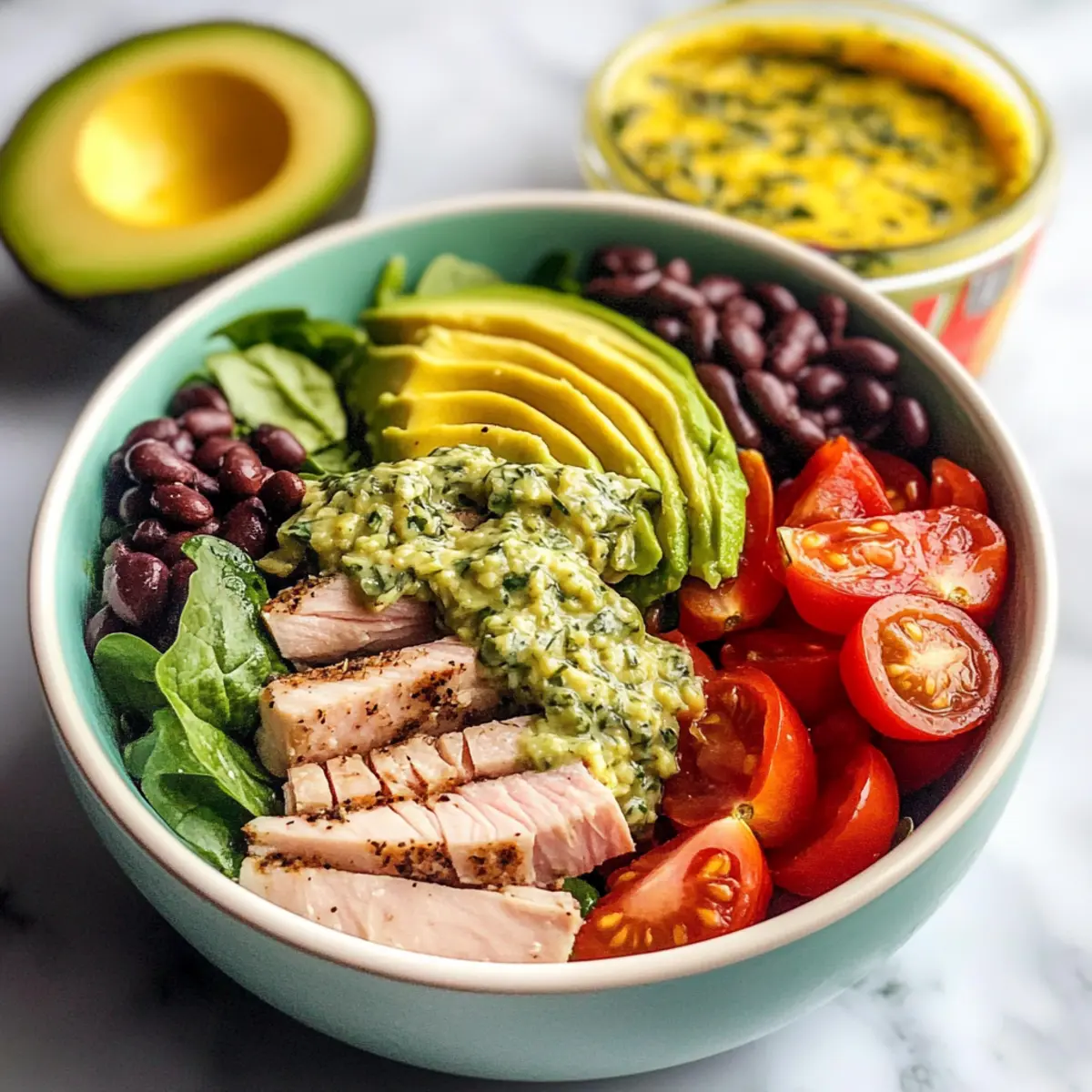 Savory Southwest Tuna Bowl with Zesty Lime Herb Dressing
