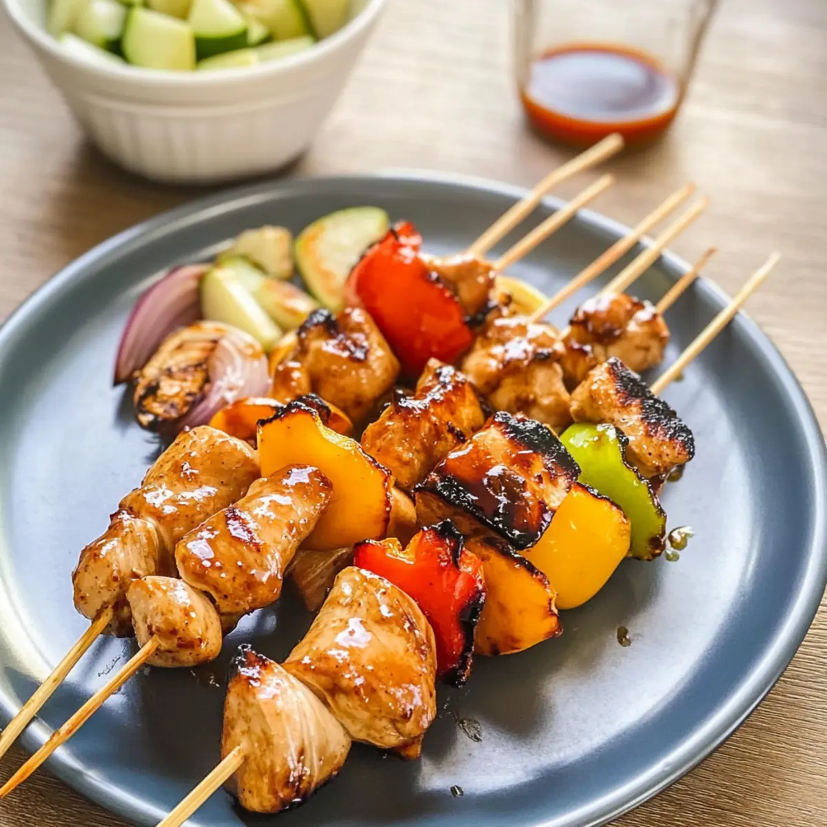 Grilled Teriyaki Chicken Kabobs with Veggies That Kids Love