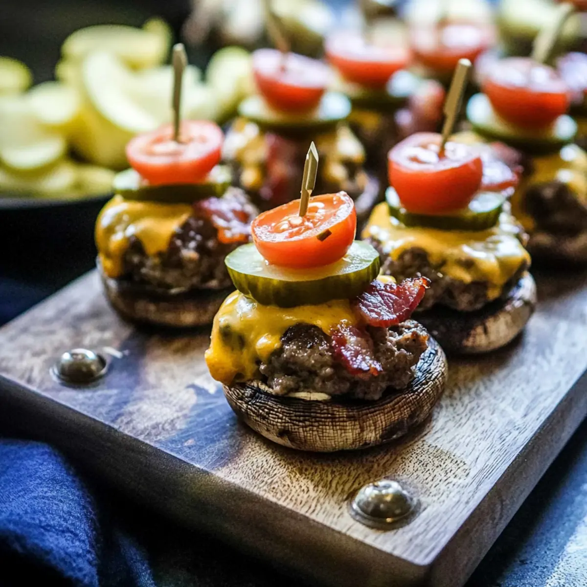 Bacon Cheeseburger Stuffed Mushrooms: Low Carb Party Marvels