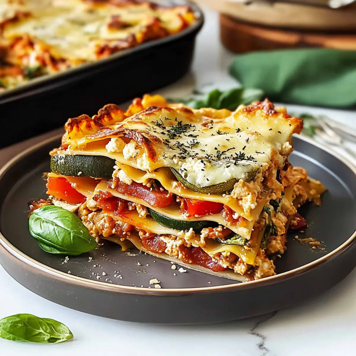 Savory Vegetarian Lasagna with Roasted Veggie Goodness