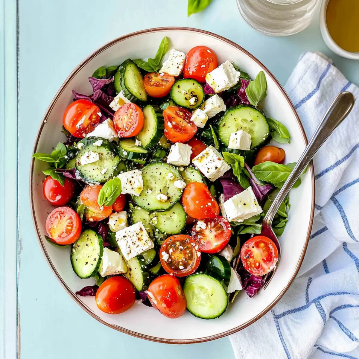 Delicious Greek Salad with Homemade Dressing for Summer Bliss
