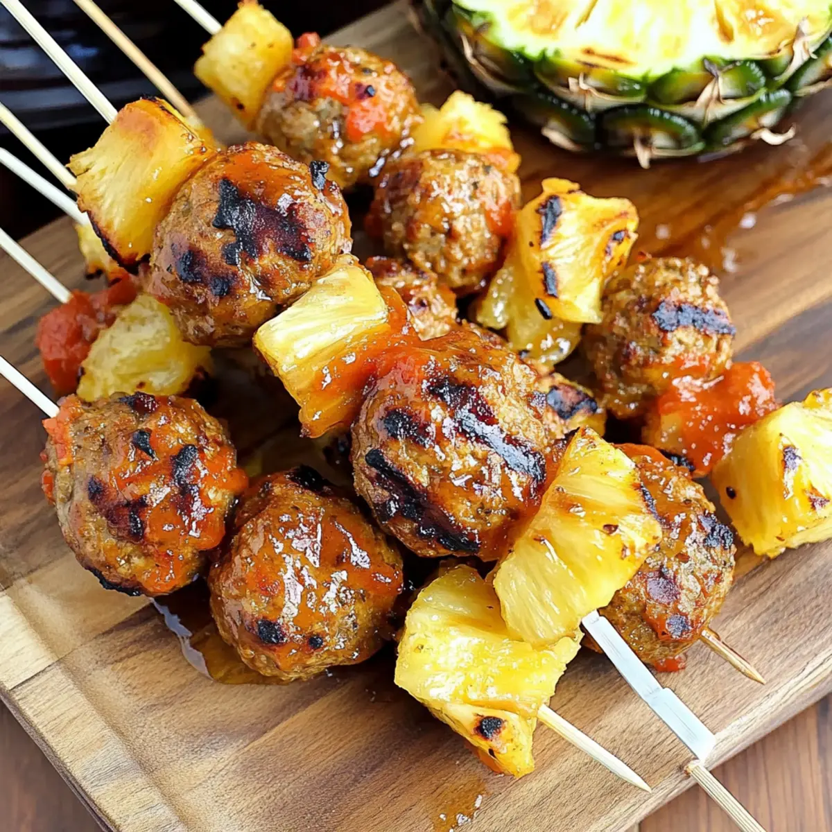 Grilled Pineapple Meatball Skewers for a Fun Family Feast