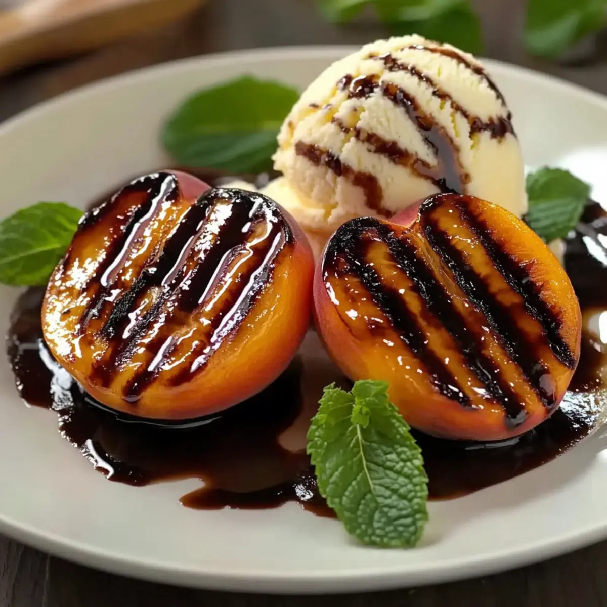 Juicy Grilled Peaches Recipe with Sweet Balsamic Glaze