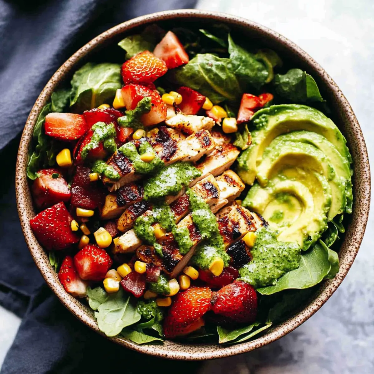Summer Chipotle Chicken Cobb Salad with Cilantro Vinaigrette Bliss