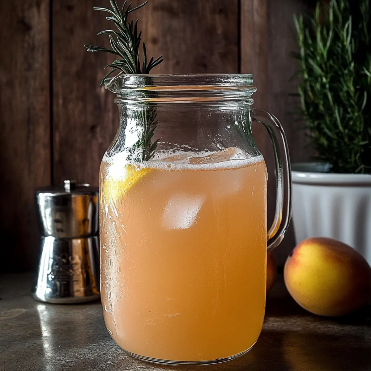 Refreshing Rosemary Peach Lemonade for Your Perfect Summer Sip
