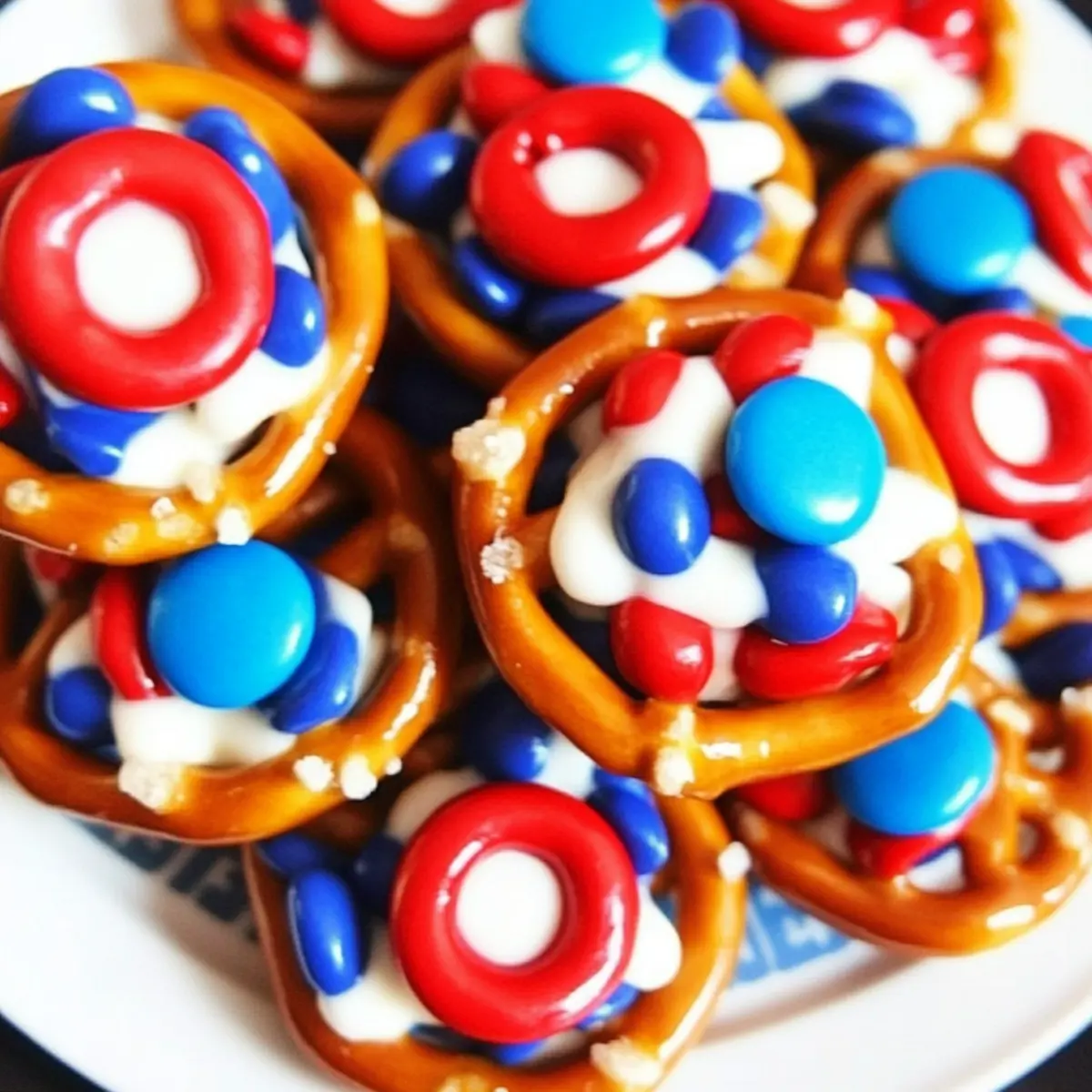 Delicious Red, White, and Blue Pretzel Bites for Celebration Fun