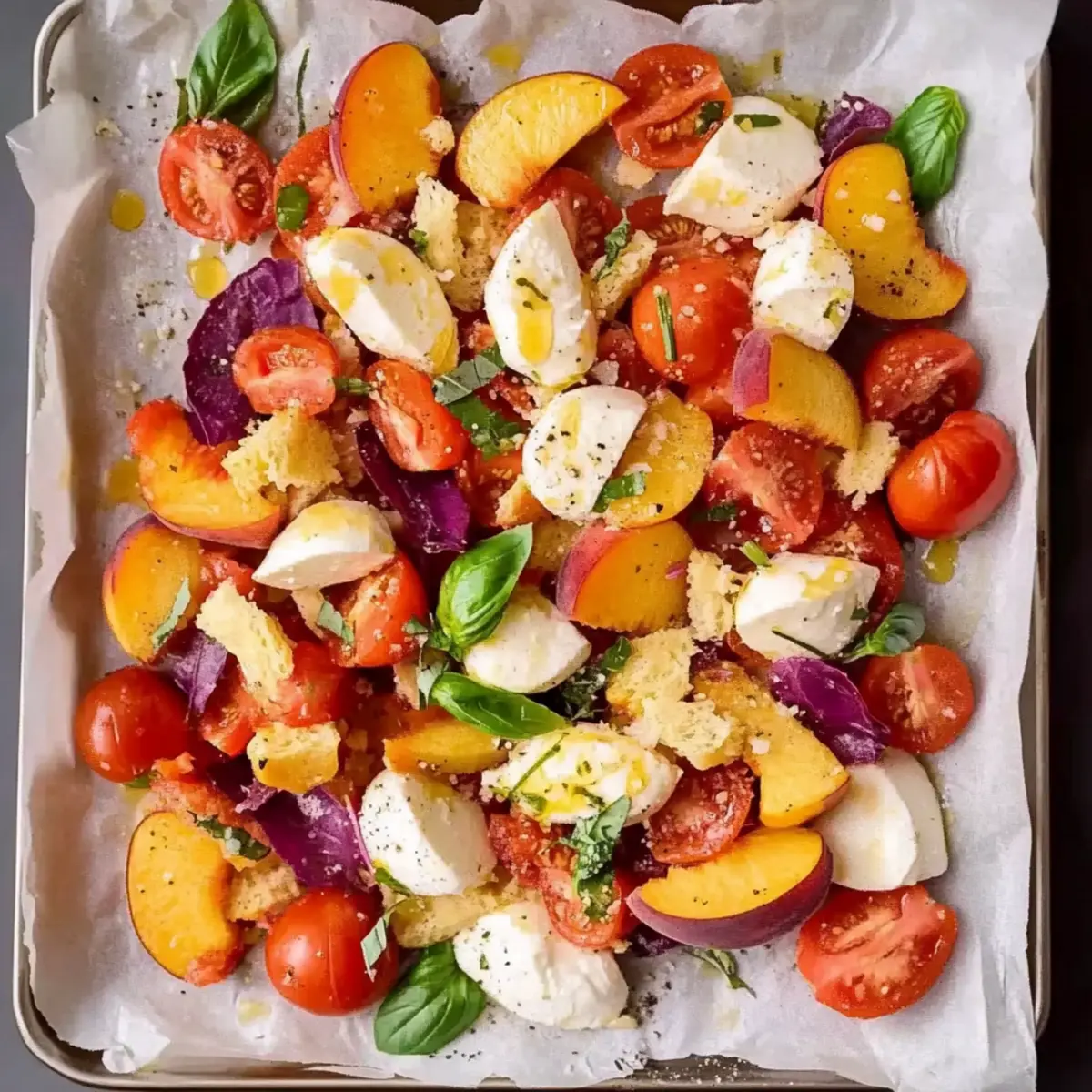 Tomato and Peach Panzanella Salad for Summer Bliss