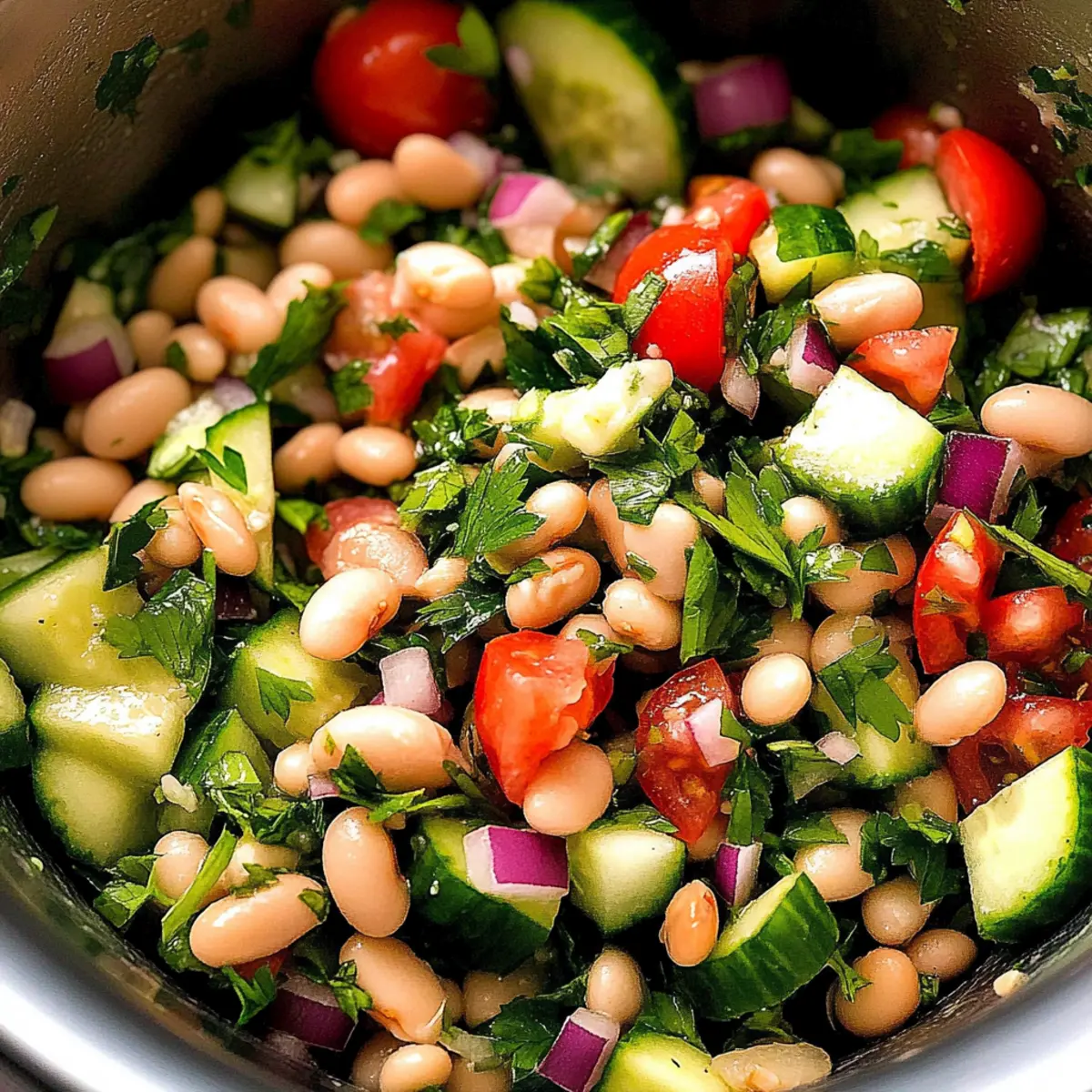 Fresh and Flavorful White Bean Tabbouleh Salad Delight