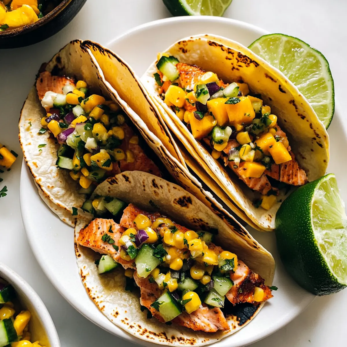 Salmon Tacos with Mango Corn Salsa for a Fresh Twist