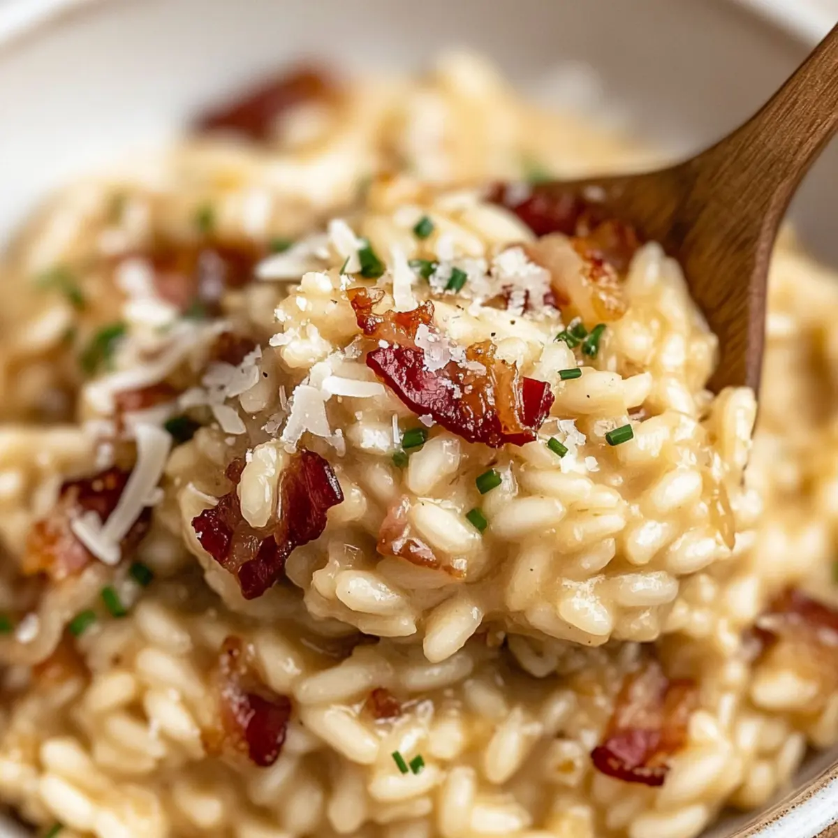 Creamy Caramelized Onion, Bacon, and Parmesan Risotto Bliss