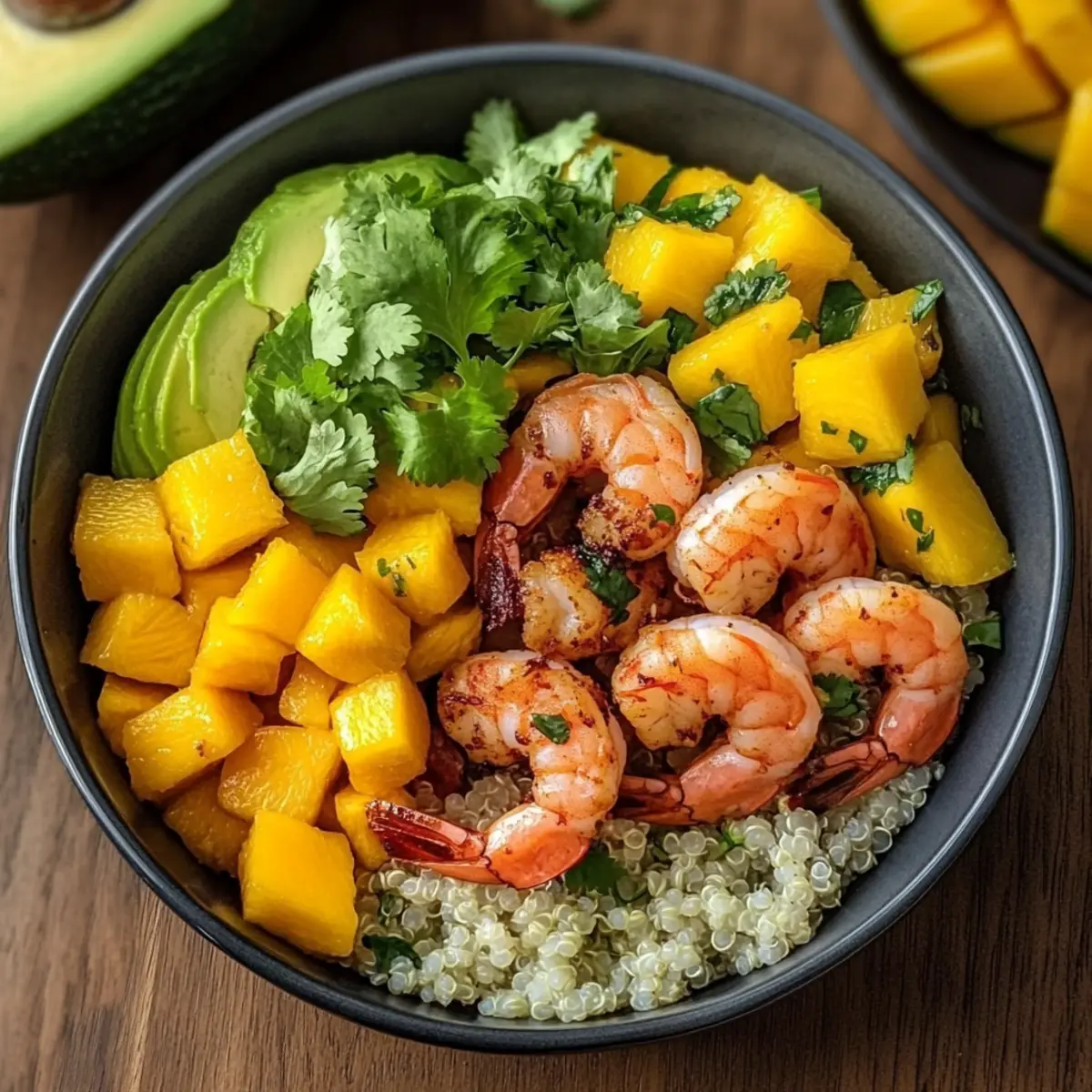 Tropical Shrimp Avocado Mango Bowl for Easy Summer Dining
