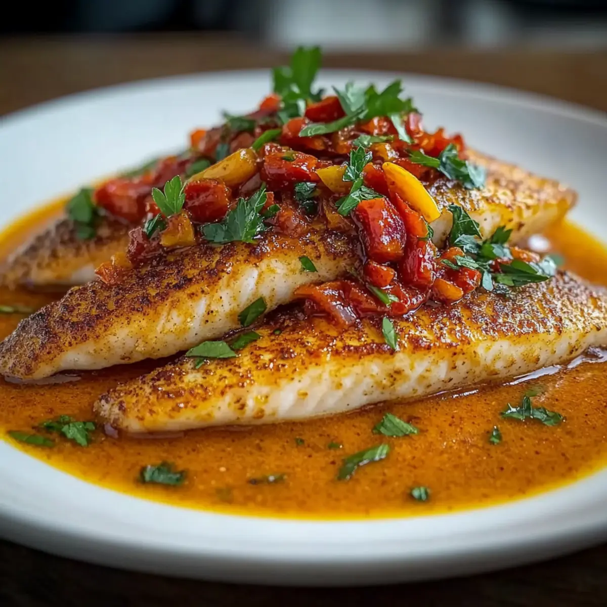 Tilapia in Roasted Pepper Sauce – A Flavorful Quick Dinner