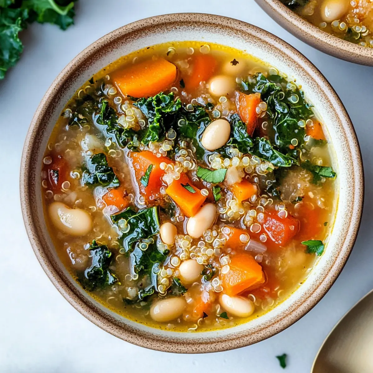 Hearty Kale, Quinoa & White Bean Soup for Cozy Nights