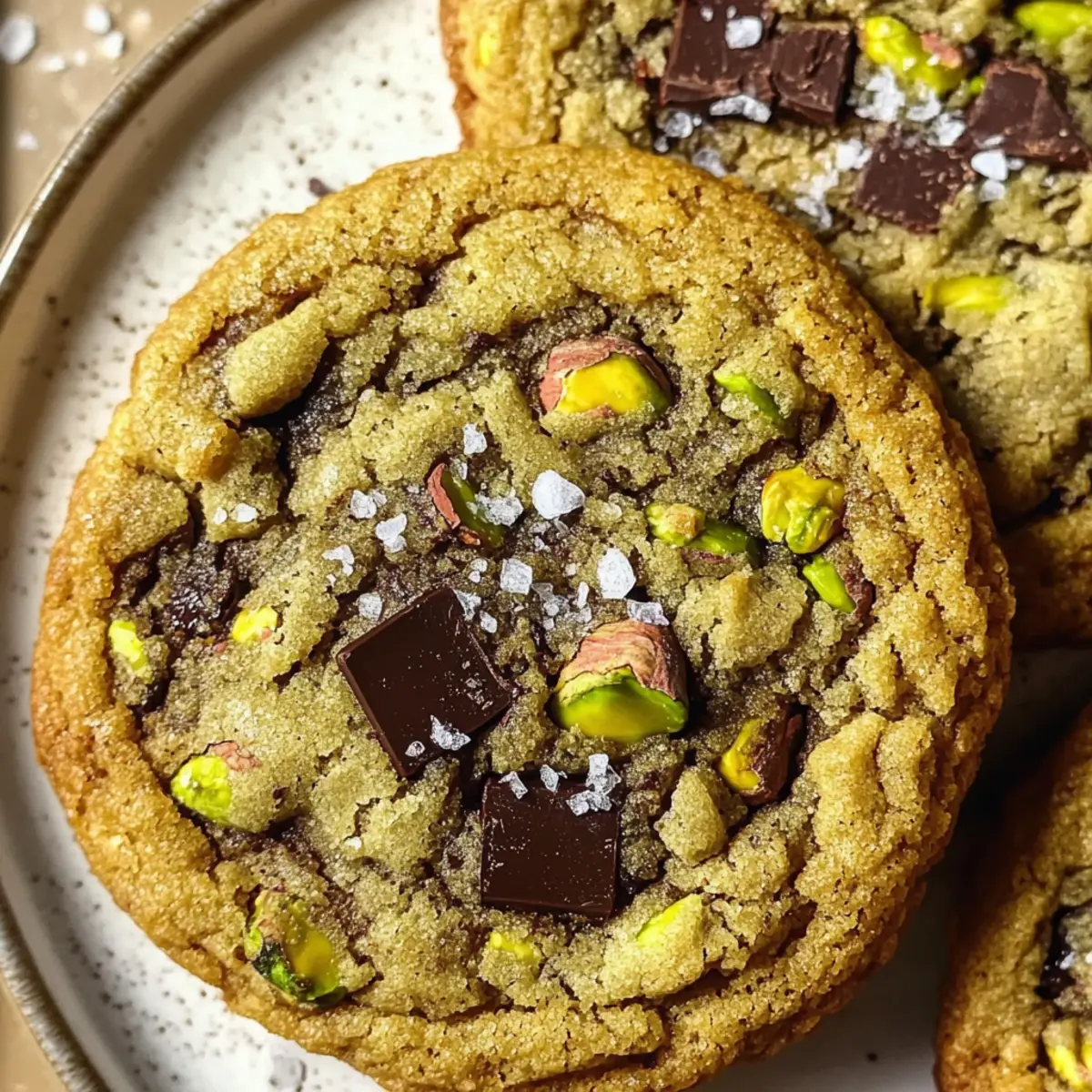 Irresistible Salted Pistachio Chocolate Chunk Cookies Delight