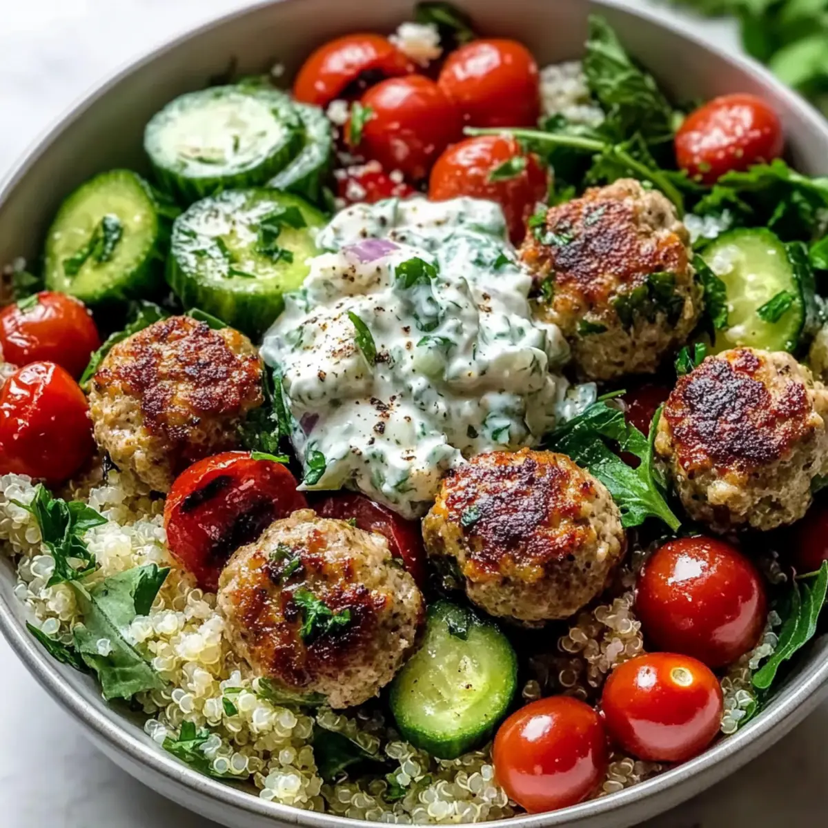 Savor Greek Turkey Meatball Bowls for a Healthy Dinner Delight