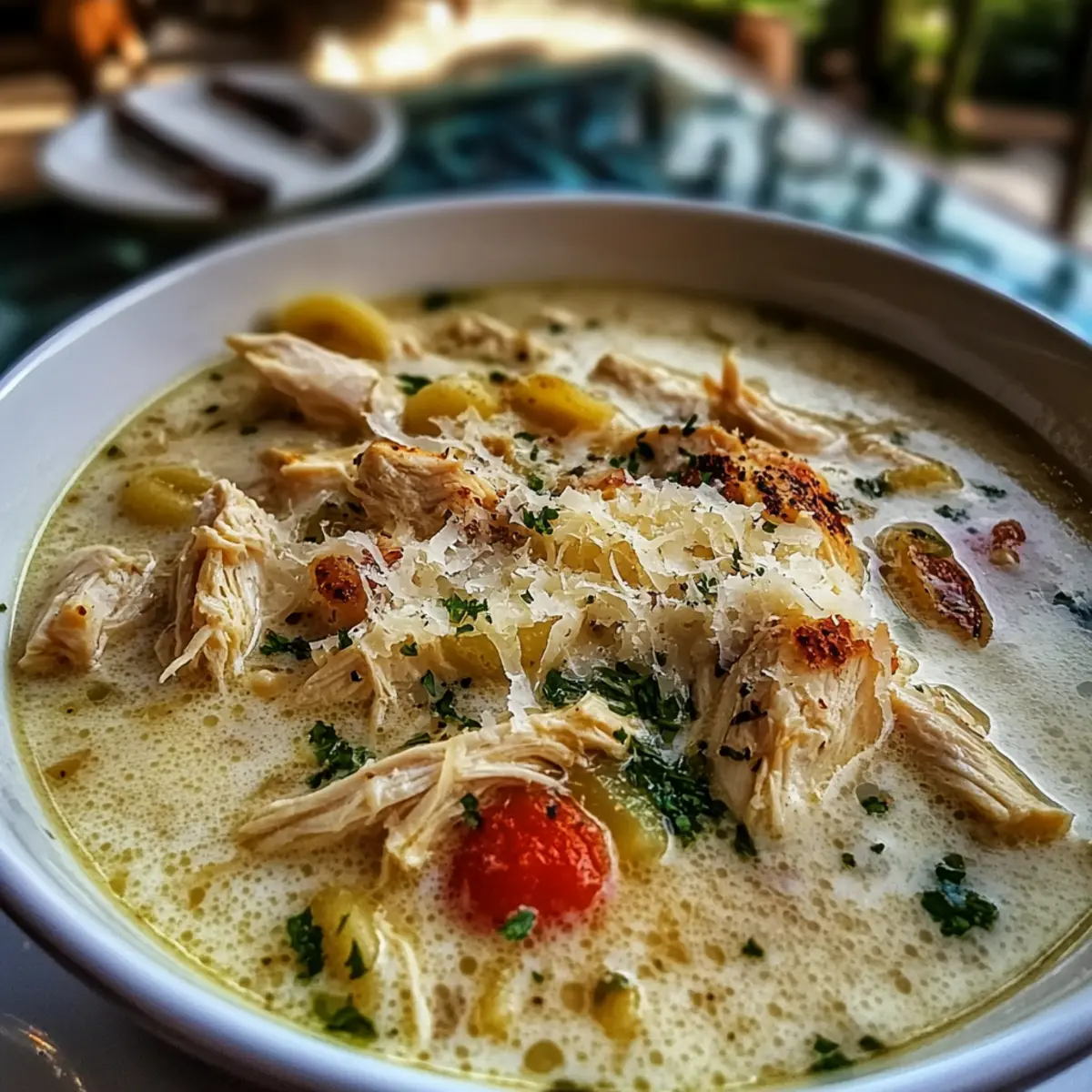 Garlic Parmesan Chicken Soup: Comfort in Every Spoonful