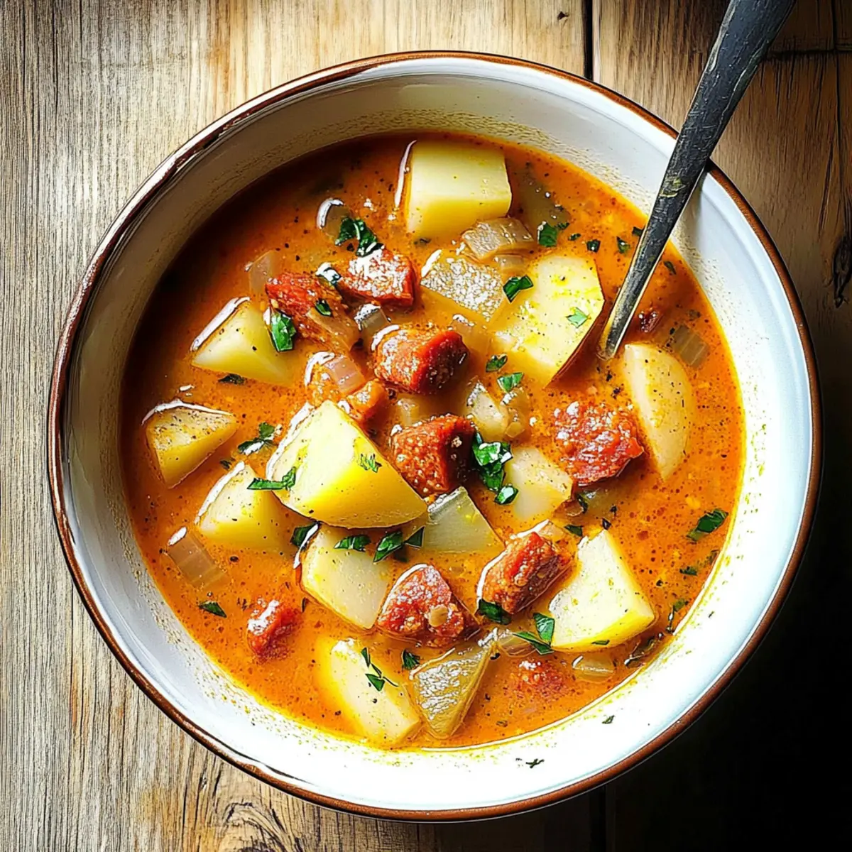 Savory Spanish Potato Soup with Chorizo for Cozy Nights