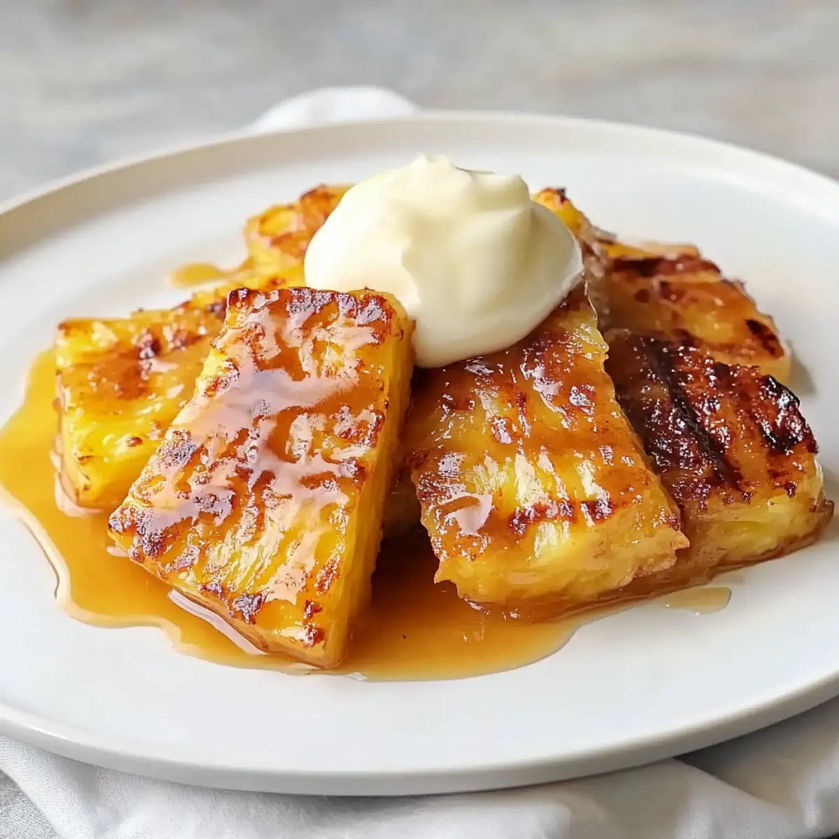 Grilled Pineapple Slices with Sweet Spice Glaze for Summer Joy