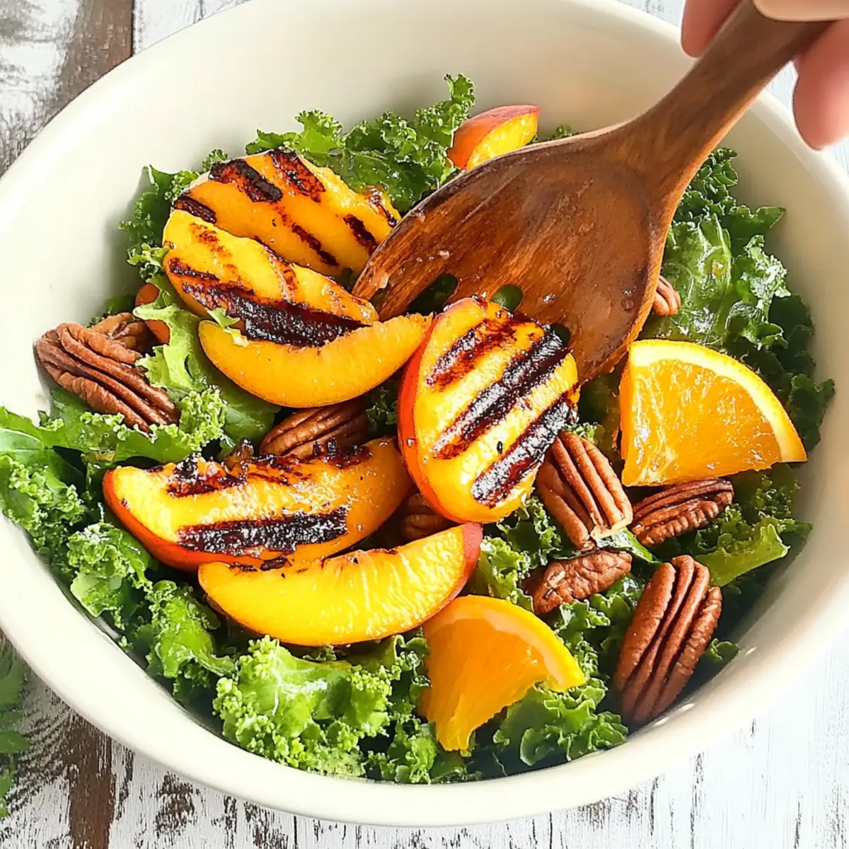Grilled Peach Salad with Honey Vinaigrette for Summer Bliss