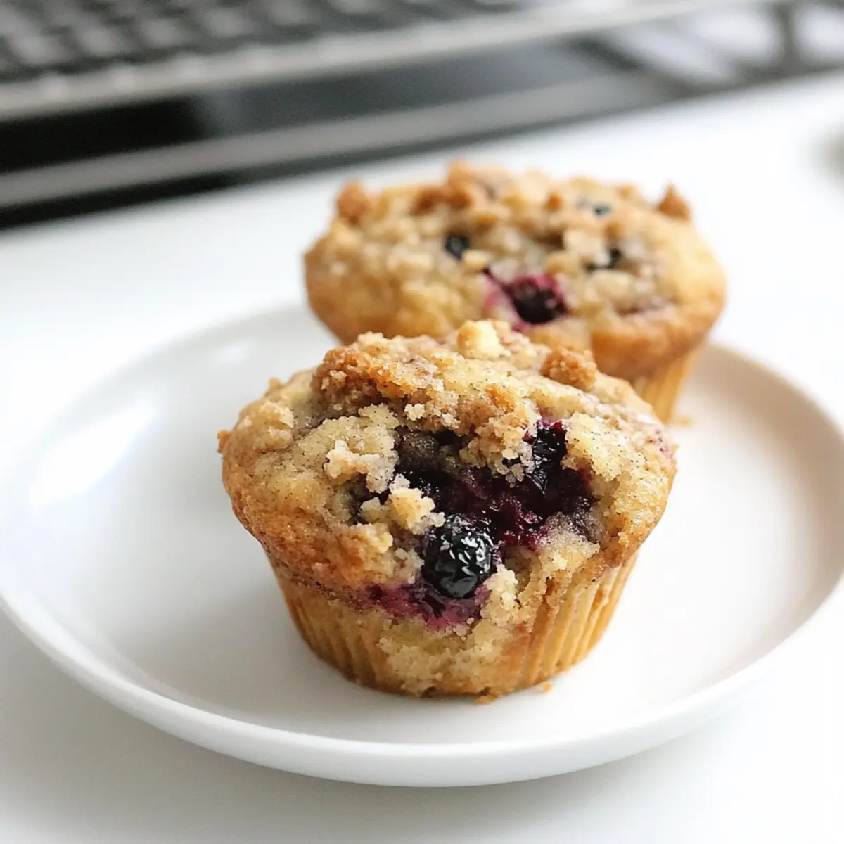 Moist Gluten-Free Blackberry Muffins with Spiced Crunch