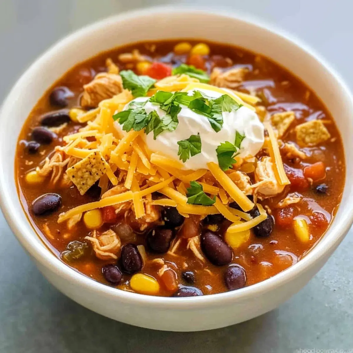 Savory Chicken Taco Soup for Cozy Chilly Nights