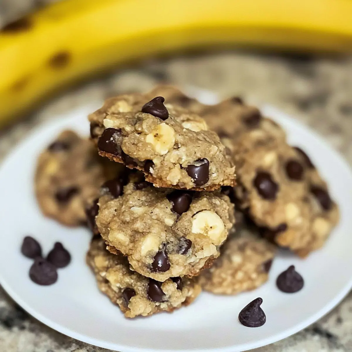 Peanut Butter Chocolate Chip Banana Cookies with a Vegan Twist