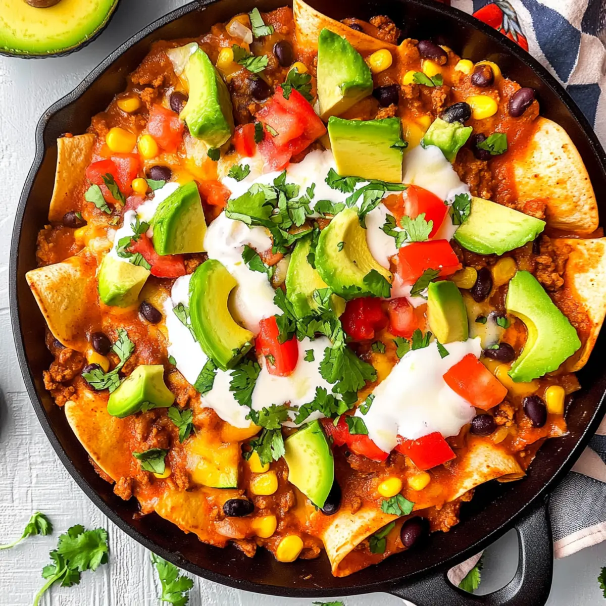 Sizzling Beef Skillet Enchiladas for a Quick Weeknight Feast