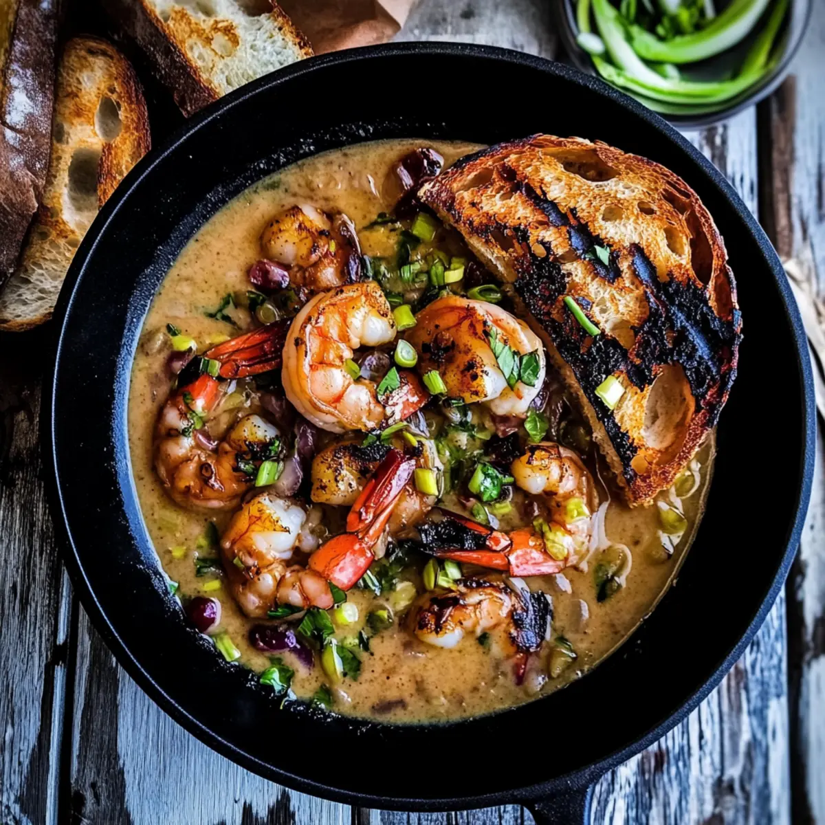 Grilled Shrimp in a Spicy Coconut Milk Broth for Summer Bliss