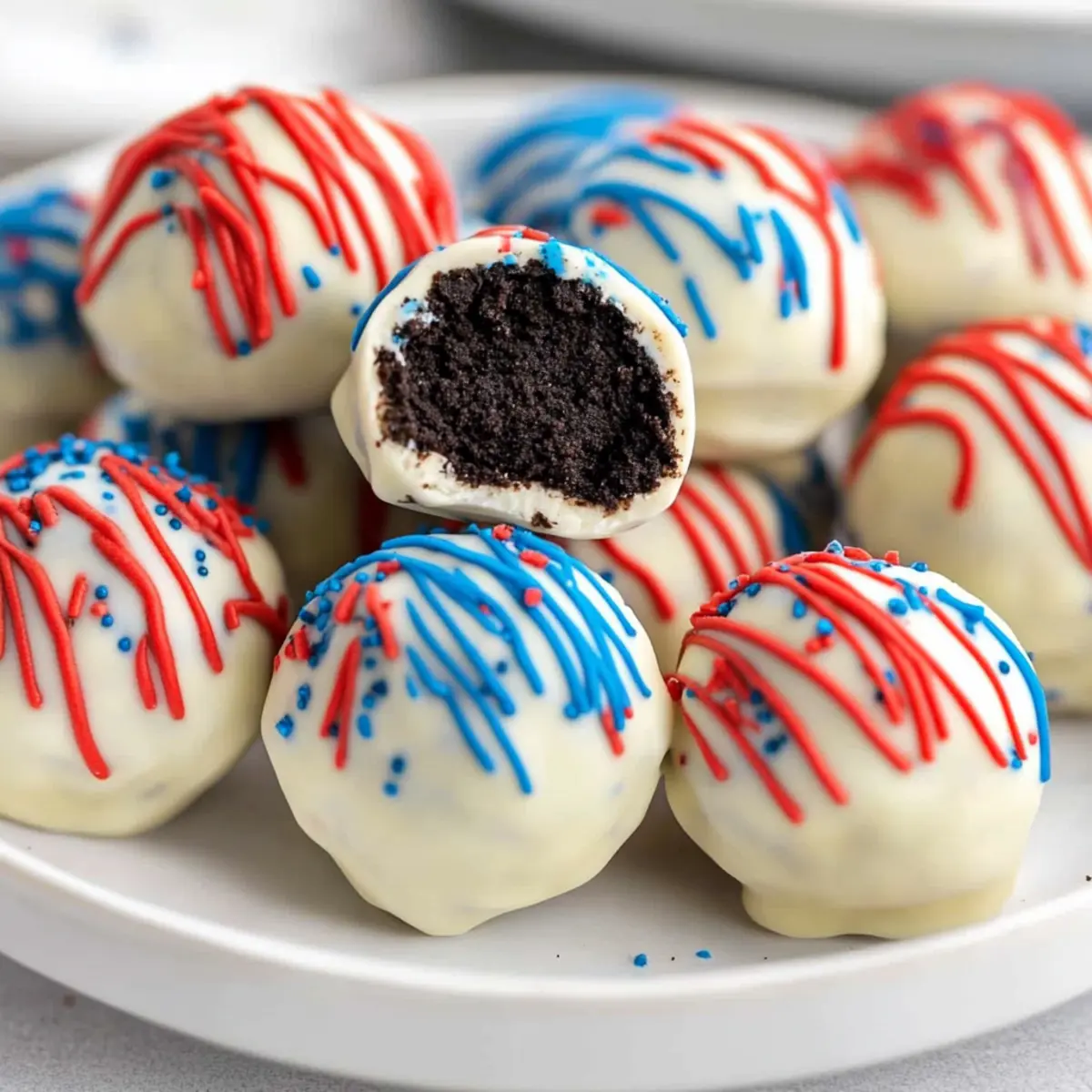 Delicious Red White and Blue Oreo Truffles for Summer Fun