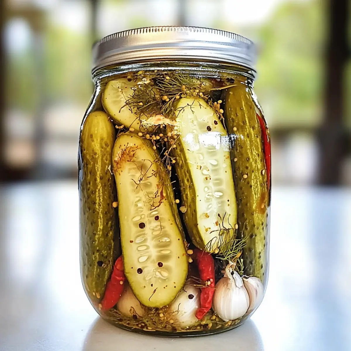 Zesty Spicy Garlic Dill Pickles for a Crunchy Snack Attack