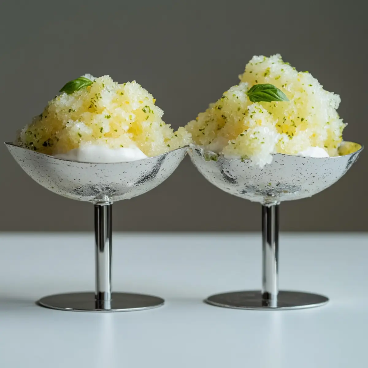 Basil & Lemon Granita: Refreshing Treat for Hot Days