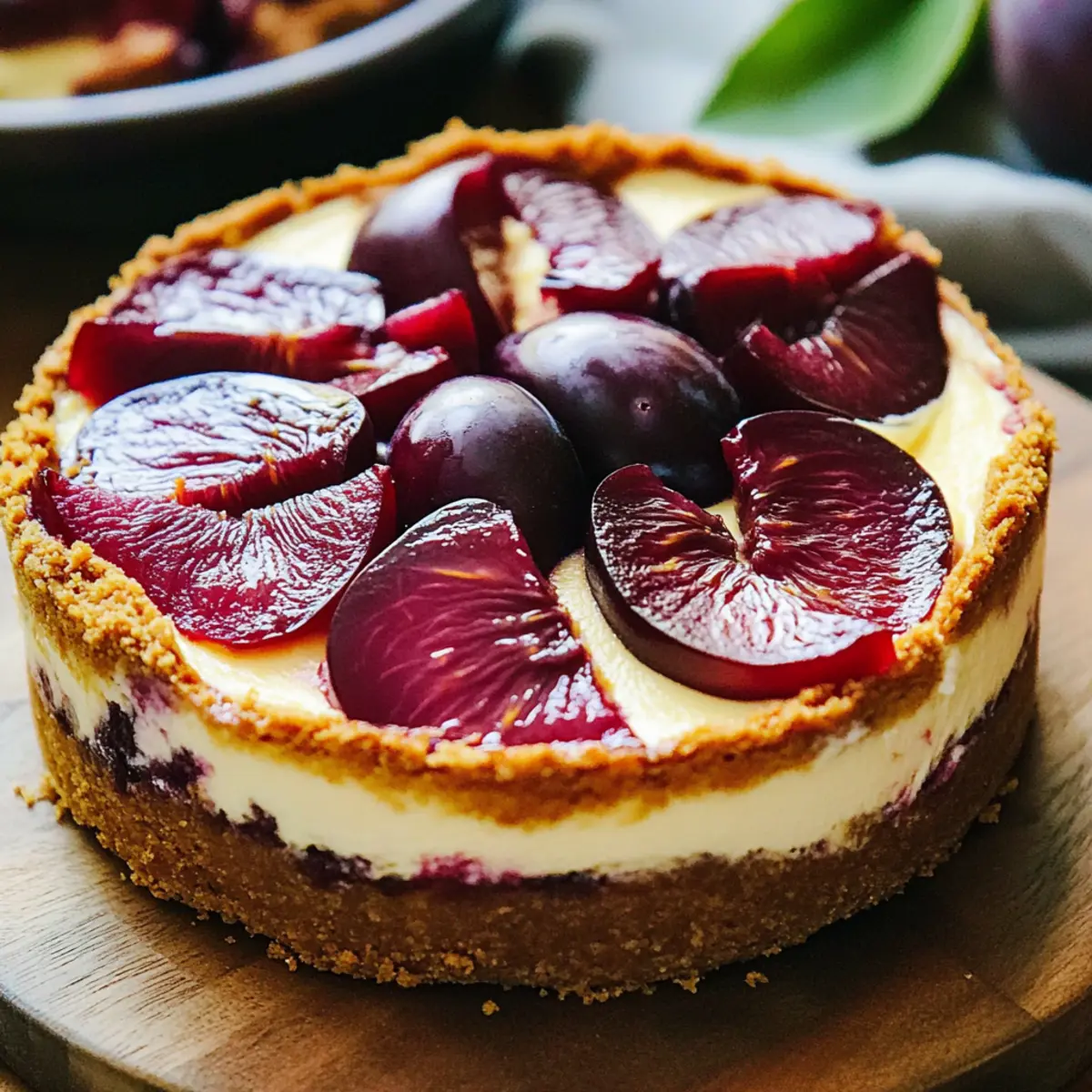 Delicious Italian Plum Cheesecake for Seasonal Indulgence