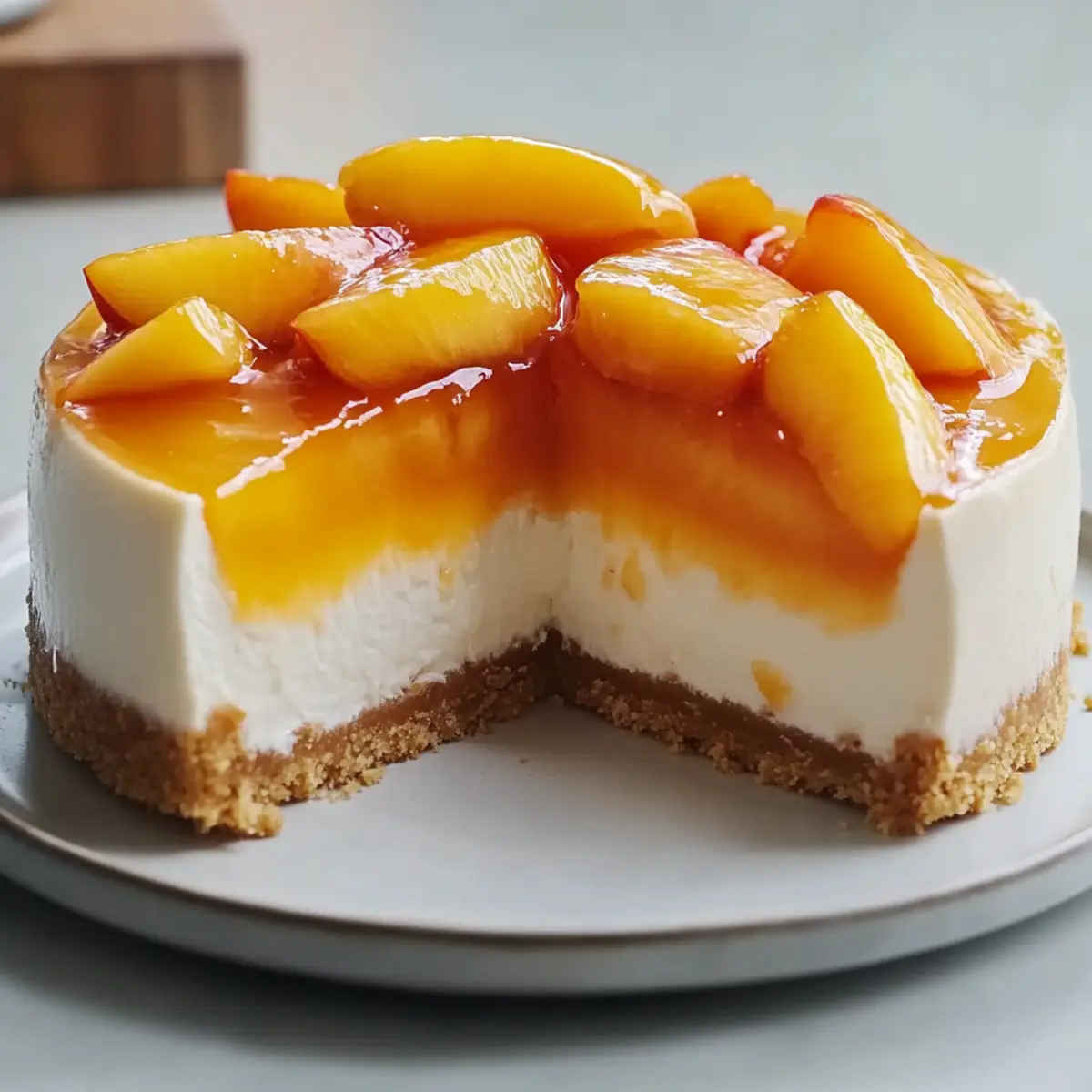 Fresh & Fruity Peach Cheesecake for a Sweet Summer Escape