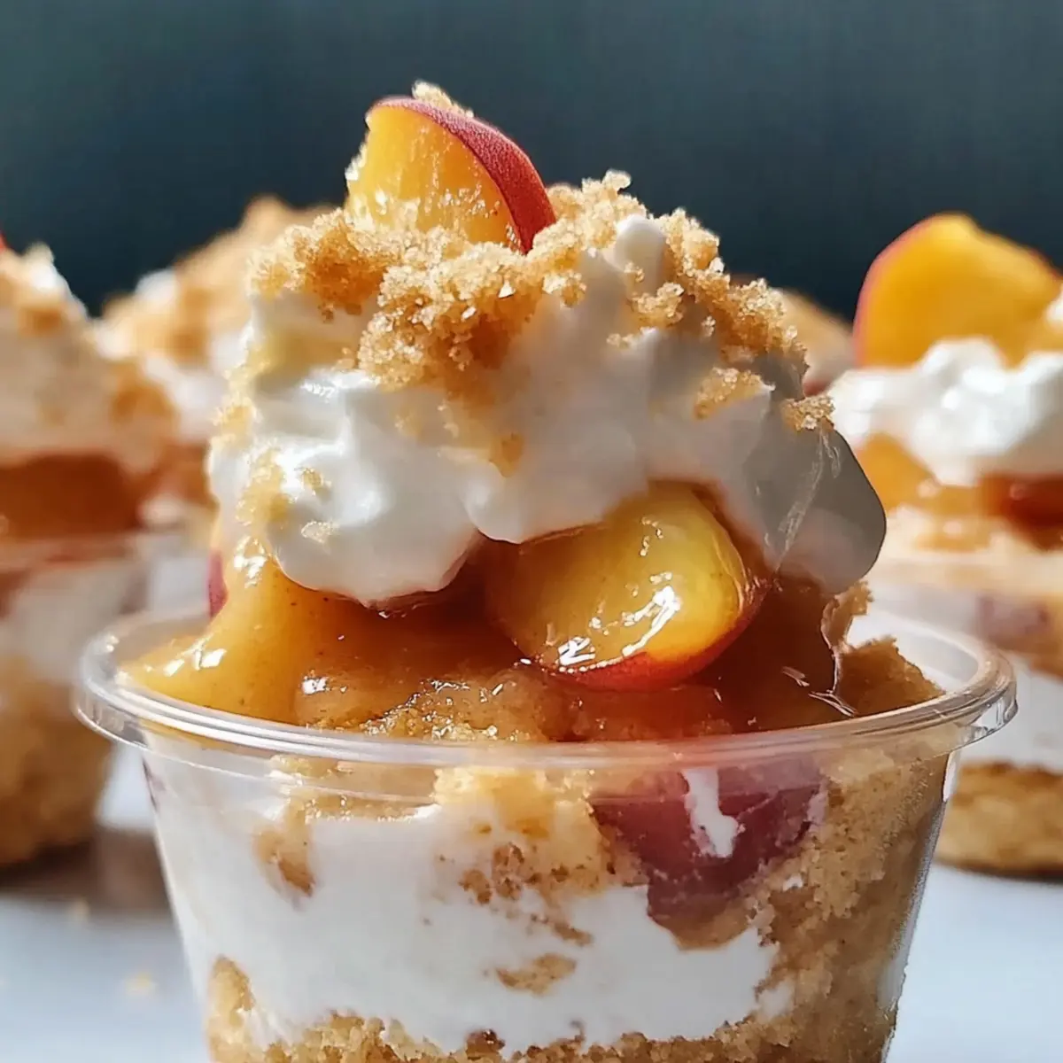 Mini Peach Cobbler Dessert Cups for Sweet Summer Bliss
