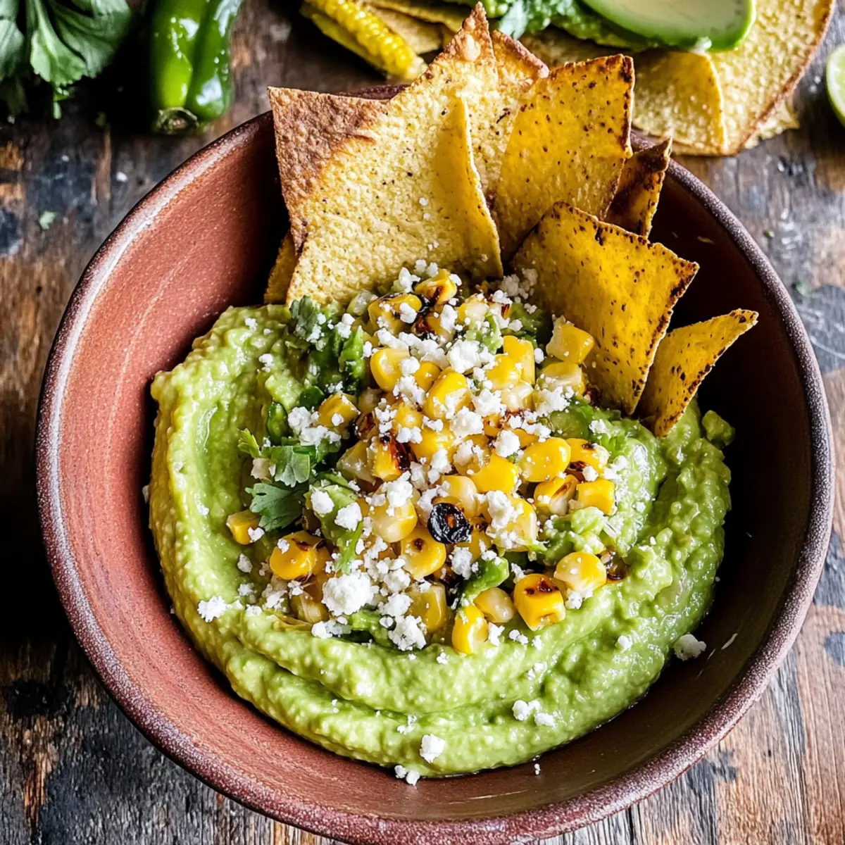Delicious Avocado Dip with Grilled Corn Salad for Summer Fun