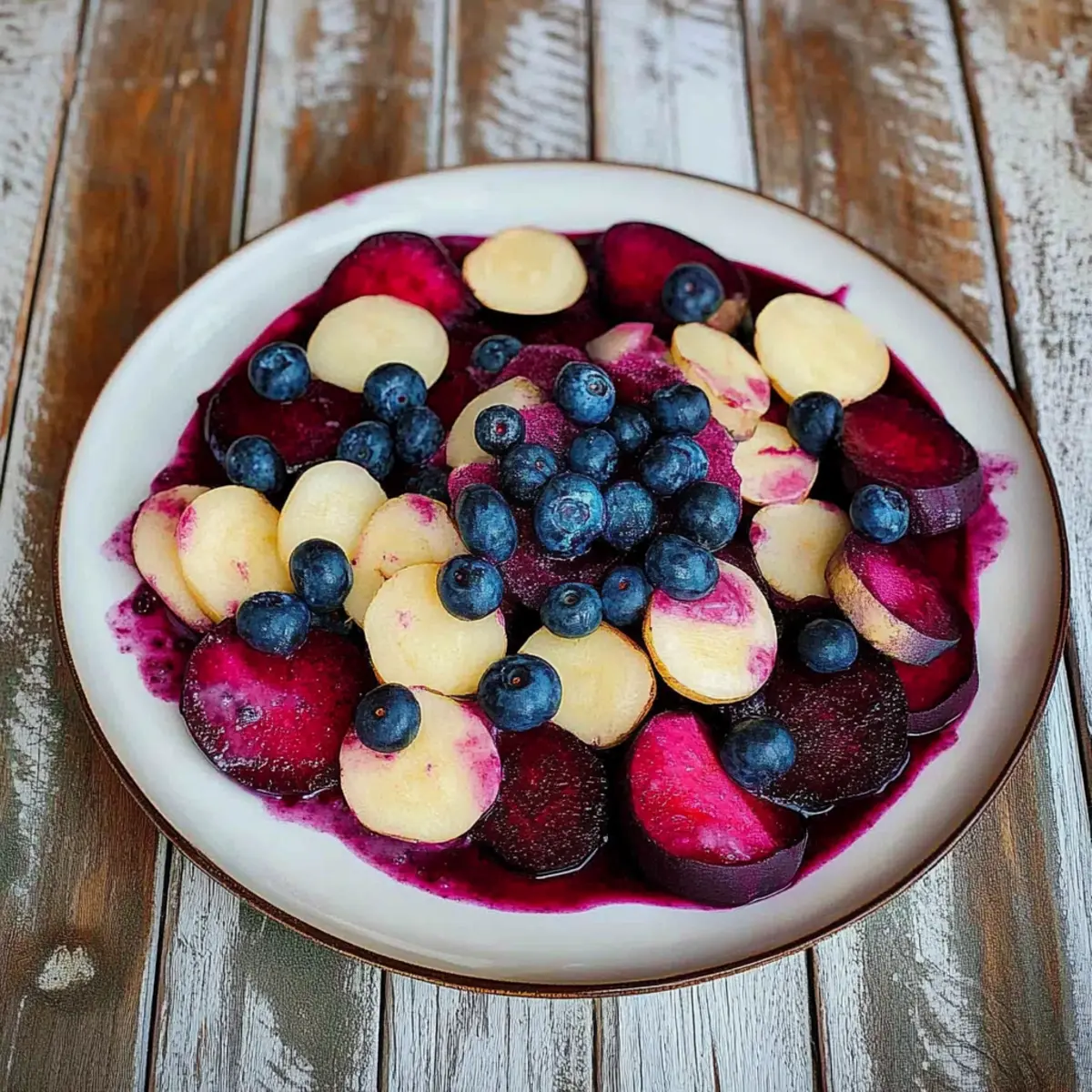 Fresh Beet and Blueberry Salad with Tangy Vinaigrette Delight