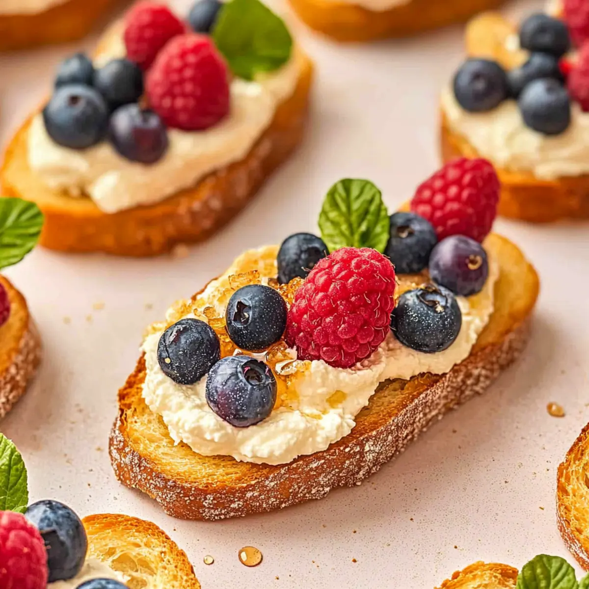 Whipped Ricotta Crostini with Sweet Summer Berries Delight