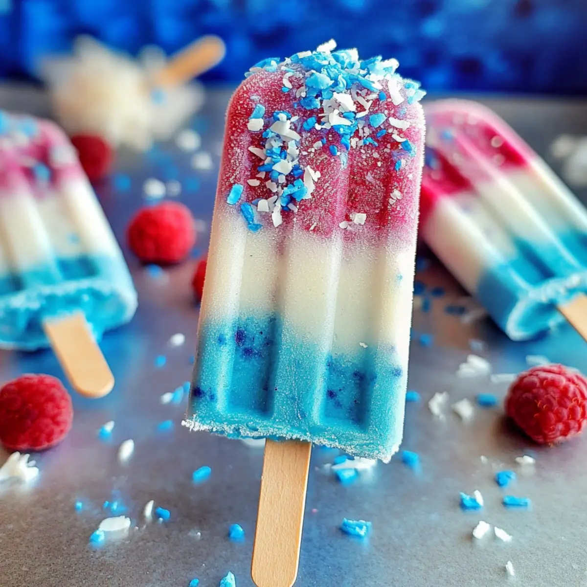 Coconut Blue Raspberry Popsicles: A Guilt-Free Delight