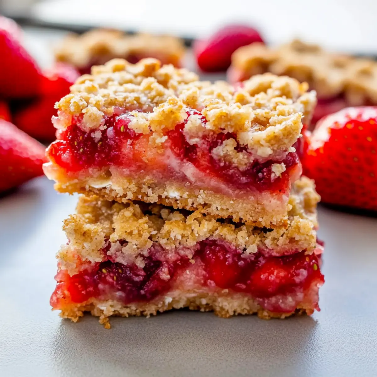 Delicious Strawberry Oatmeal Crumble Bars to Savor Anytime