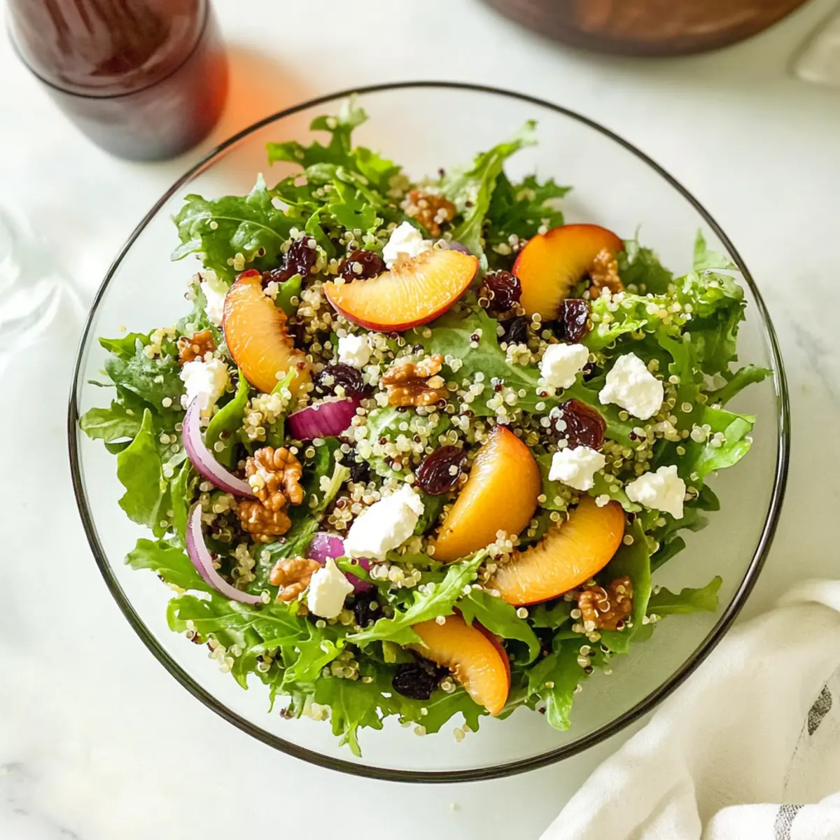 Delicious Quinoa Salad with Feta & Peaches for Summer Joy