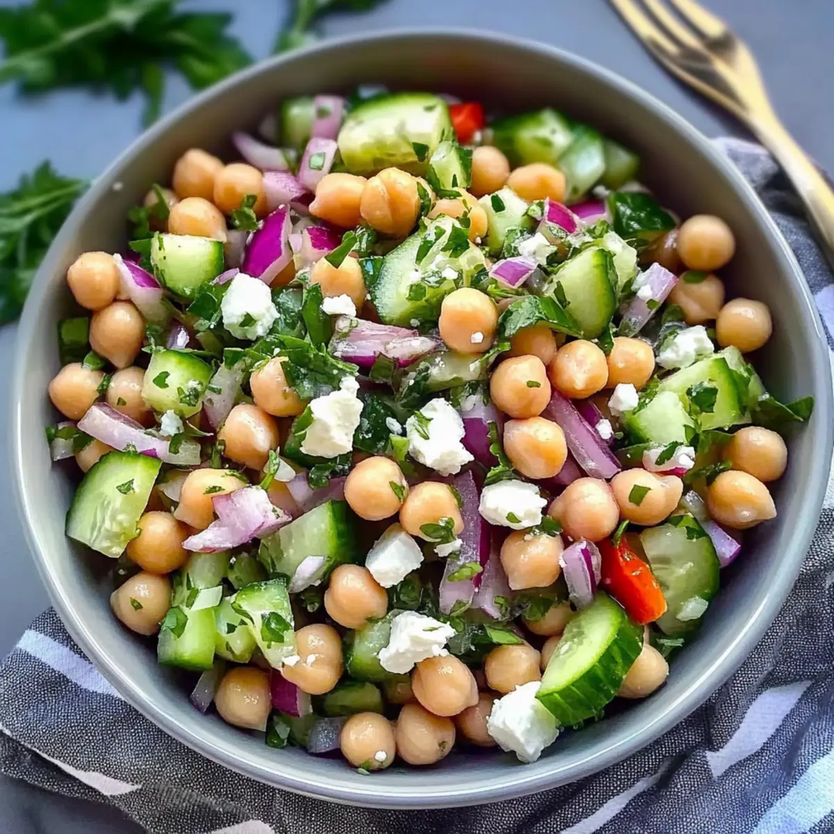 Mediterranean Chickpea Salad for a Refreshing Healthy Boost