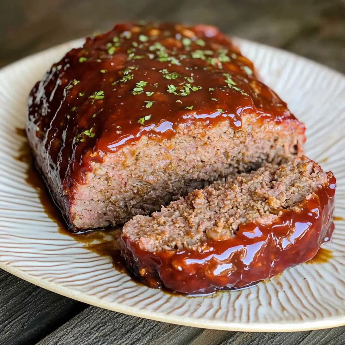 Old Fashioned Meatloaf with a Savory Sticky Sauce Delight