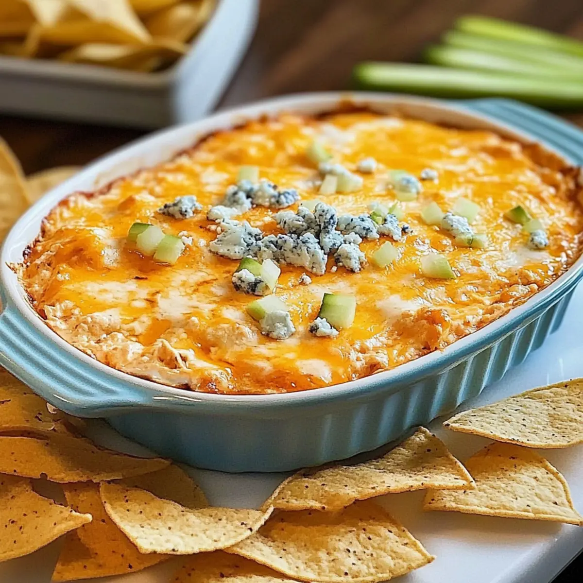 Creamy Tangy Buffalo Chicken Dip for Perfect Game Nights