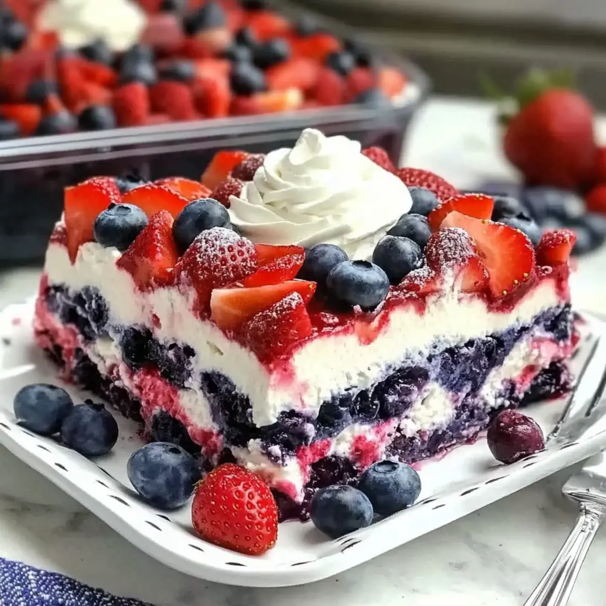 No Bake Summer Berry Lasagna for a Refreshing Treat